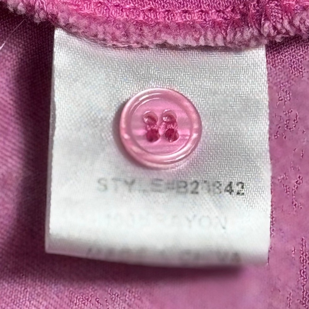 Jodifl Pink Acid Wash Tiered Mini Dress Button Front Flutter Sleeve B21842 Small - Picture 6 of 7